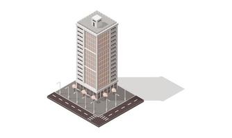 Isometric city elements vector