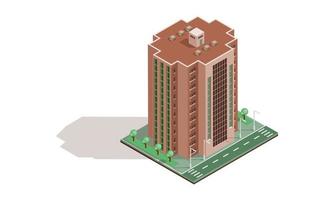 Isometric city elements vector