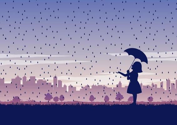 People - 13 Girl rain