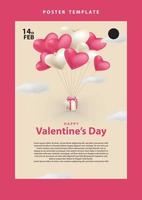 fondos de pantalla amor redes sociales plantilla día de san valentín vector