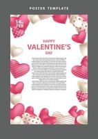 wallpaper love social media template valentines day vector