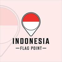 punto de la bandera indonesia logotipo vector ilustración plantilla icono diseño gráfico. mapas ubicación país signo o símbolo