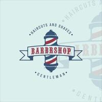 barber shop logo vintage vector logo illustration template icon graphic design