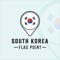 diseño gráfico del icono de la plantilla de ilustración vectorial del logotipo de corea del sur. mapas ubicación país signo o símbolo vector