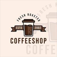 coffee shop logo modern vintage vector illustration template icon graphic design