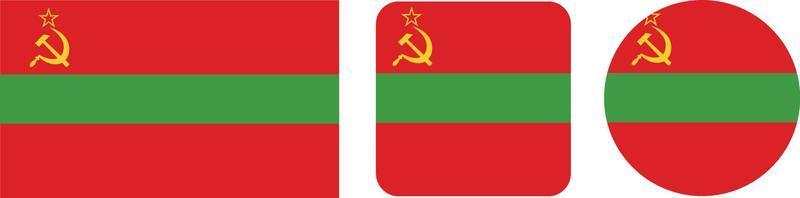 icono de la bandera de Transnistria. conjunto de iconos web. colección de iconos plana. ilustración vectorial sencilla. vector