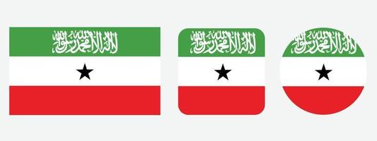 icono de la bandera de somalilandia. conjunto de iconos web. colección de iconos plana. ilustración vectorial sencilla. vector