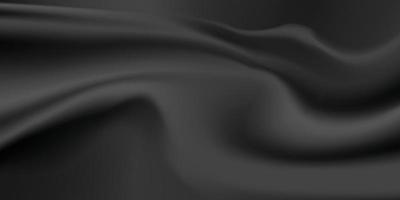 black satin fabric as background vector