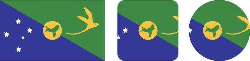 christmas island flag icon . web icon set . icons collection flat. Simple vector illustration.