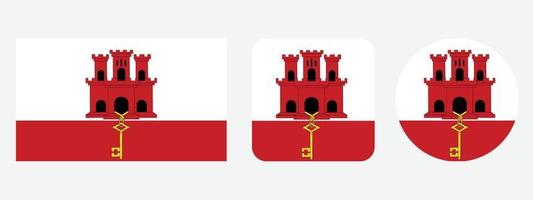 Gibraltar flag icon . web icon set . icons collection flat. Simple vector illustration.