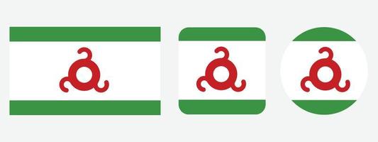 icono de la bandera de ingushetia. conjunto de iconos web. colección de iconos plana. ilustración vectorial sencilla. vector