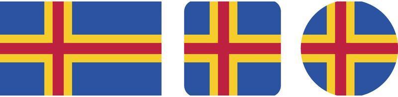 Aland flag icon . web icon set . icons collection flat. Simple vector illustration.