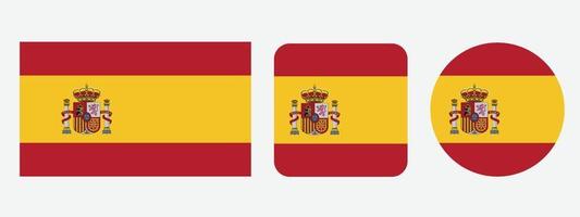 Spain flag icon . web icon set . icons collection flat. Simple vector illustration.