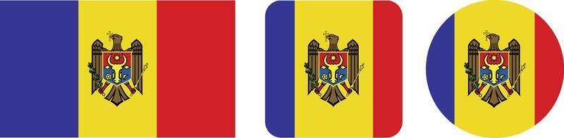 Moldova flag icon . web icon set . icons collection flat. Simple vector illustration.