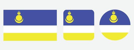 Buryatia flag icon . web icon set . icons collection flat. Simple vector illustration.