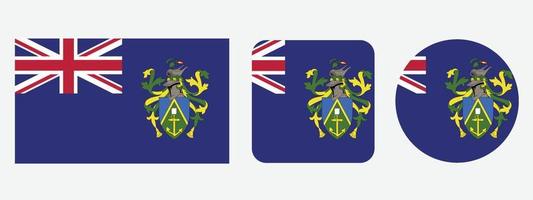 icono de la bandera de las islas pitcairn. conjunto de iconos web. colección de iconos plana. ilustración vectorial sencilla. vector