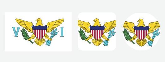 icono de la bandera de la isla virgen. conjunto de iconos web. colección de iconos plana. ilustración vectorial sencilla. vector