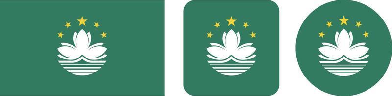 Macau flag icon . web icon set . icons collection flat. Simple vector illustration.