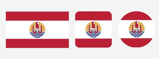 french polynesia flag icon . web icon set . icons collection flat. Simple vector illustration.