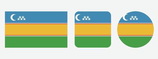 karakalpakstan flag icon . web icon set . icons collection flat. Simple vector illustration.