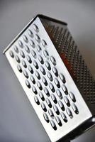 Stainless Steel Vegetable Grater Close-up photo