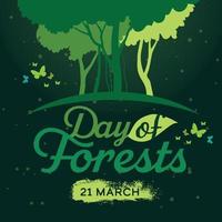 International Day of Forests Logo design template vector