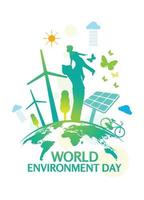 World environment day logo design template vector