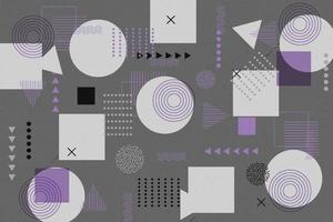 Memphis flat geometric background vector