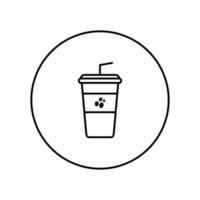 Disposable cup with steals of hotness popping out, making coffee icon vector design