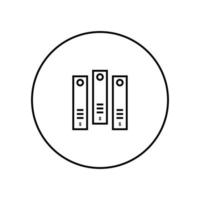 books shelf line icon design vector