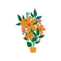 diseño de cubo de flores. vector