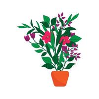 diseño de cubo de flores. vector