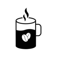 Coffee cup icon. Hot drinks glasses symbols. vector