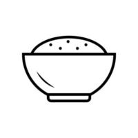 icono de arroz, ilustración vectorial. estilo de diseño plano. ilustración de icono de arroz vectorial aislada en fondo blanco, icono de arroz eps10. vector