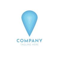 General Logo Six Blue Point For Company and File Editable vector