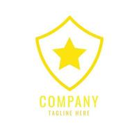 Logo Stars Protection For Company Editable, Logo Bintang dan Perisai vector