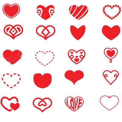 Love hearts flourish. Heart shape flourishes, ornate hand drawn romantic hearts and valentines day symbol, valentine line sketch sign. Isolated vector icons set