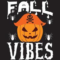 fall vibes t shirt design vector