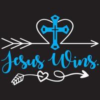 Jesus wins t shirt design vector