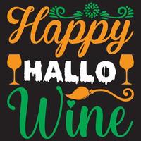 happy hallo wine vector