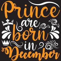 prince are born in December vector