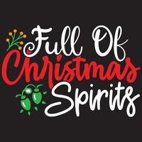 full of Christmas spirits vector