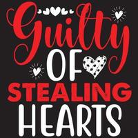 guilty of stealing hearts vector