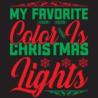 my favorite color is Christmas lights vector