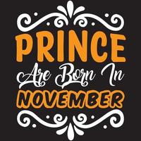 prince are born in November vector