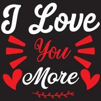 i love you more vector