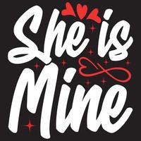 she is mine vector