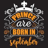 prince are born in September vector