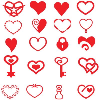 Love hearts flourish. Heart shape flourishes, ornate hand drawn romantic hearts and valentines day symbol, valentine line sketch sign. Isolated vector icons set