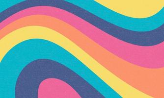 Colourful retro groovy background vector